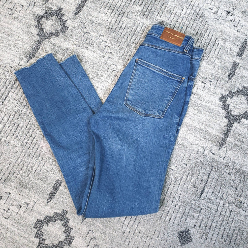Zara The High Waist Skinny in Sunrise Blue Jeans Size 2